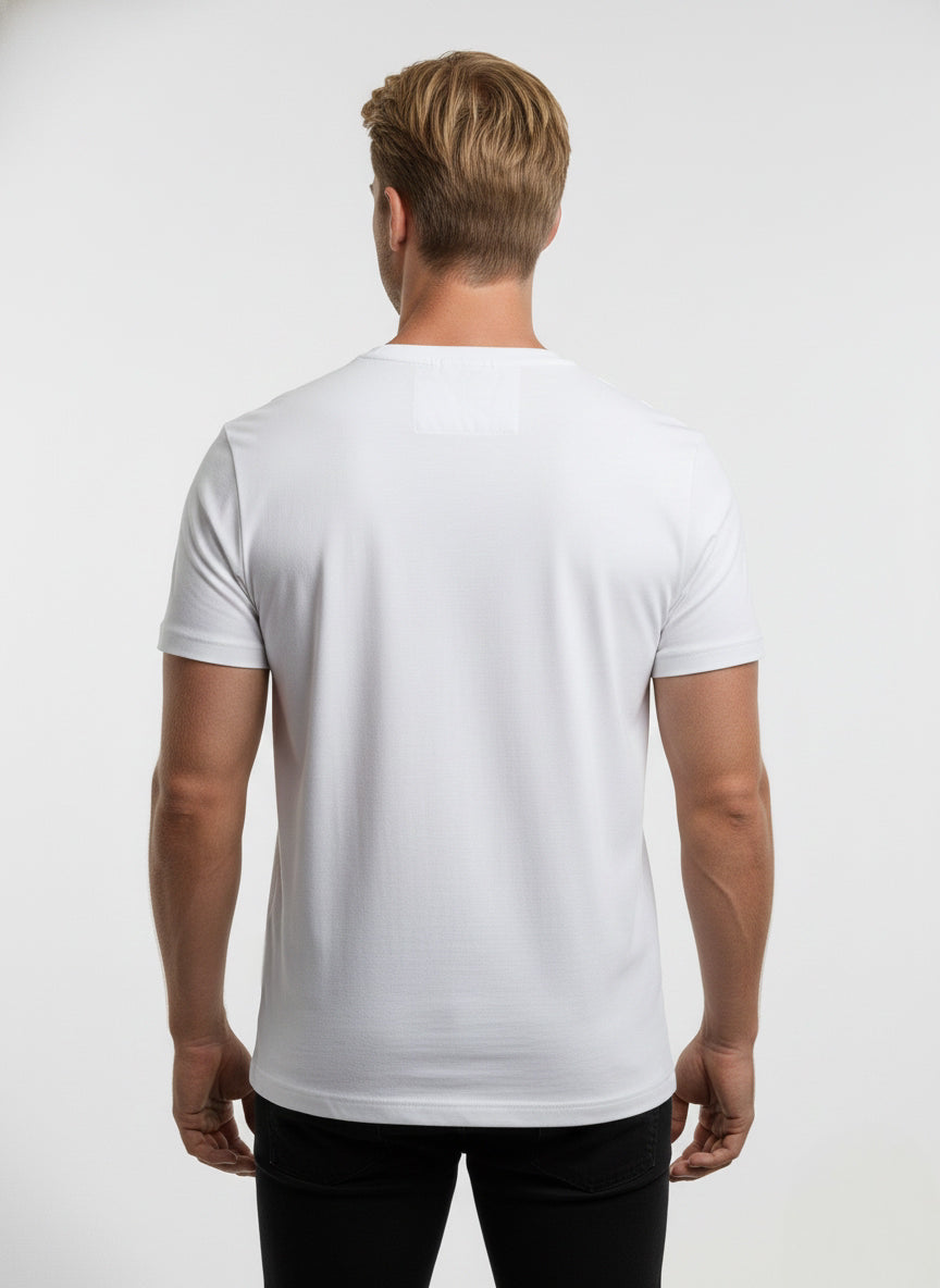 Camiseta Pima USA Gola Careca Branca