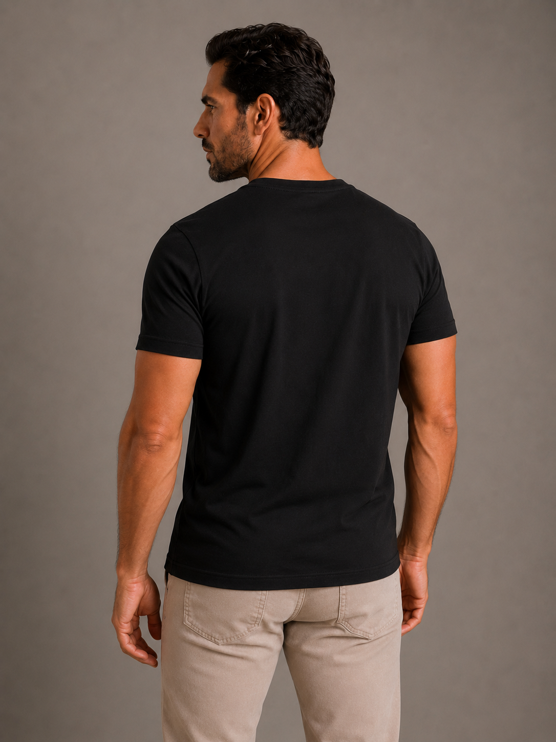 Camiseta Pima USA Gola Careca Preta