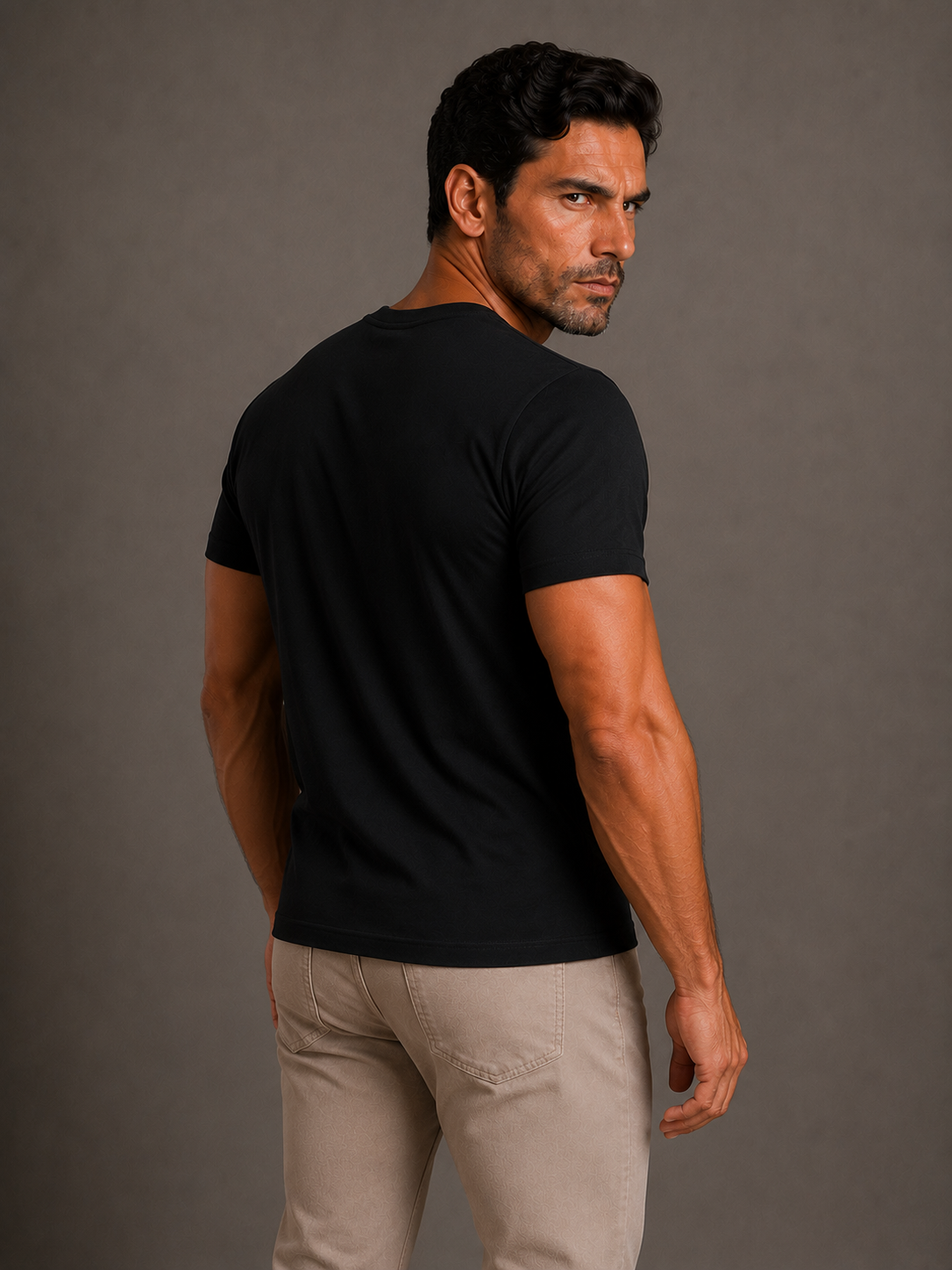 Camiseta Super Cotton Gola Careca Preta
