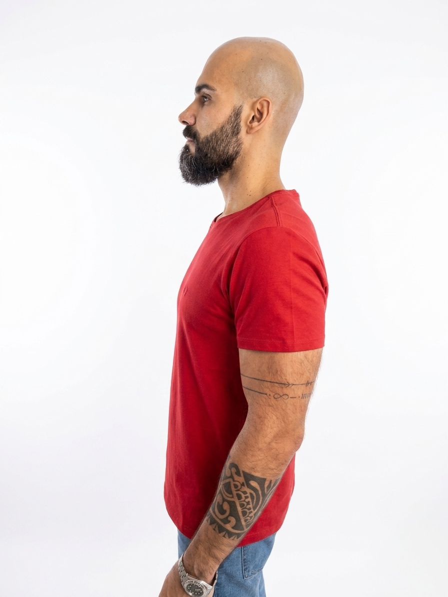 Camiseta Super Cotton Gola Careca Bordô