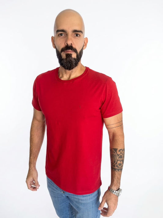 Camiseta Super Cotton Gola Careca Bordô
