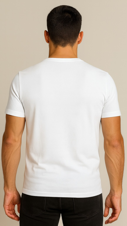 Camiseta Pima USA Gola Careca Branca