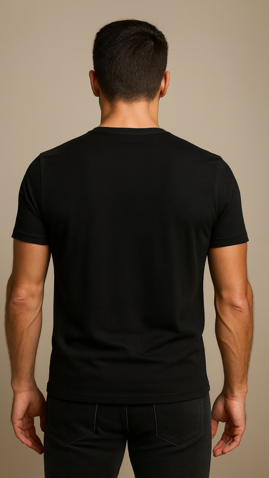 Camiseta Pima USA Gola Careca Preta