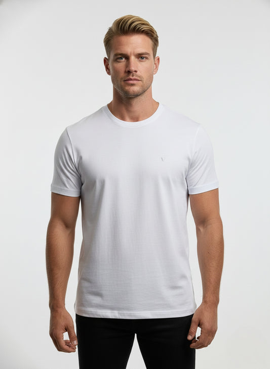 Camiseta Pima USA Gola Careca Branca