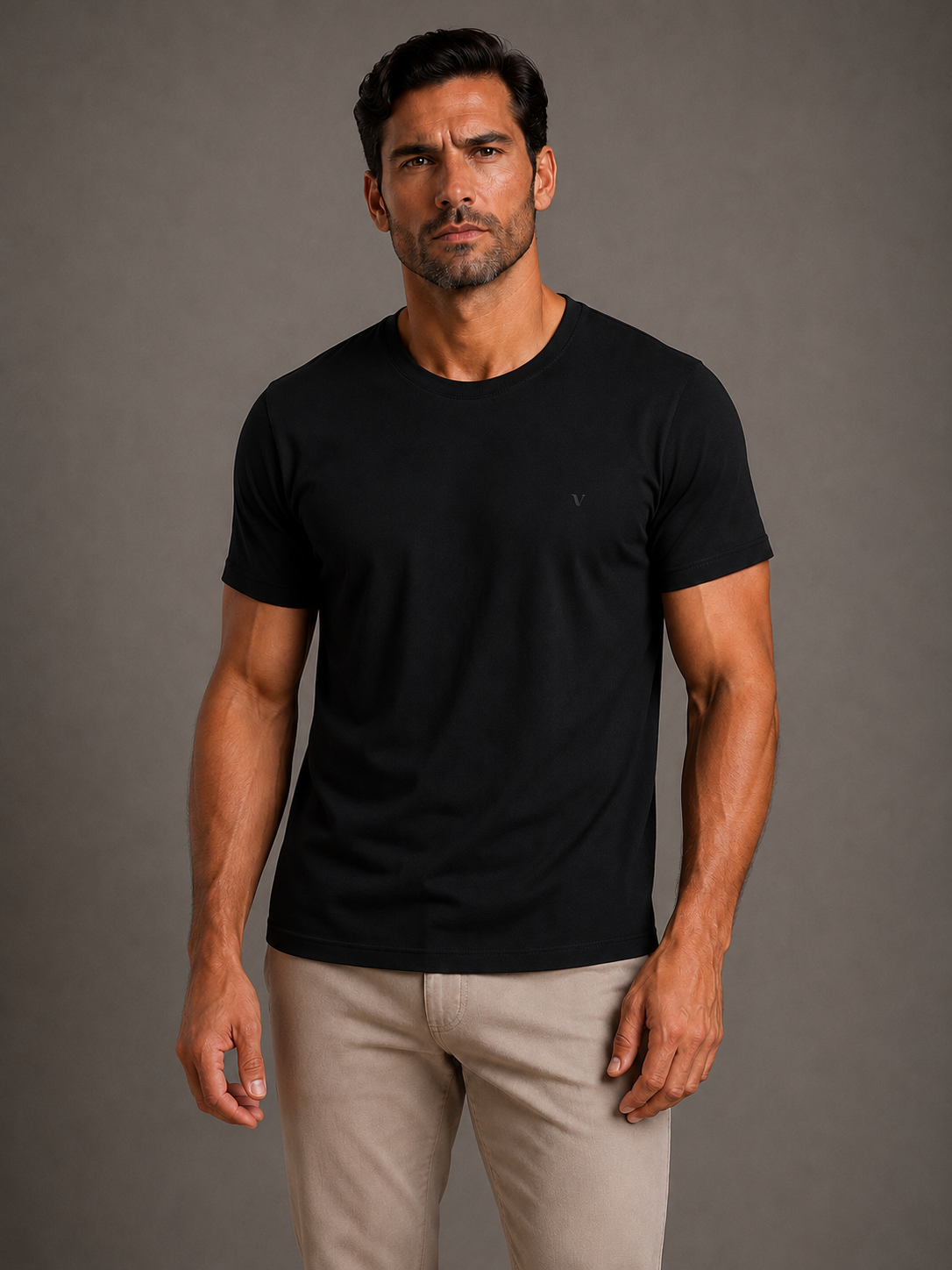 Camiseta Super Cotton Gola Careca Preta