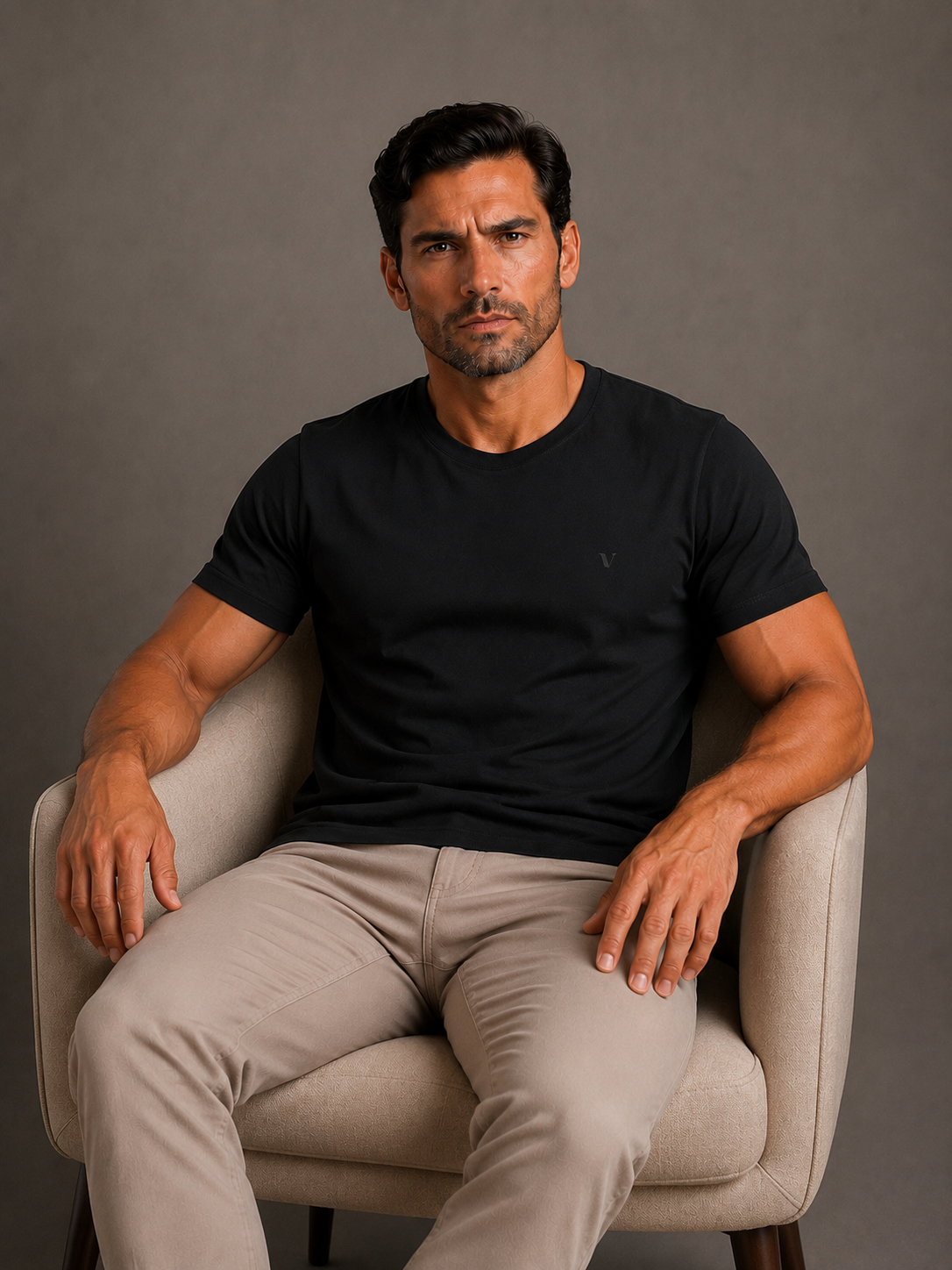 Camiseta Super Cotton Gola Careca Preta