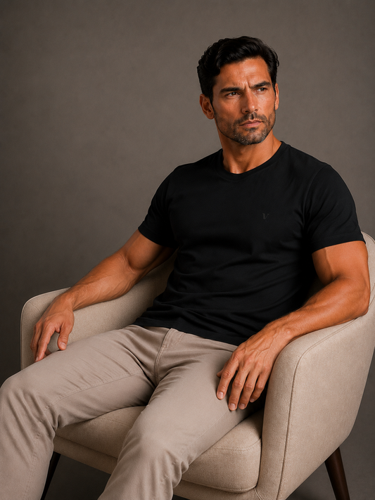 Camiseta Super Cotton Gola Careca Preta